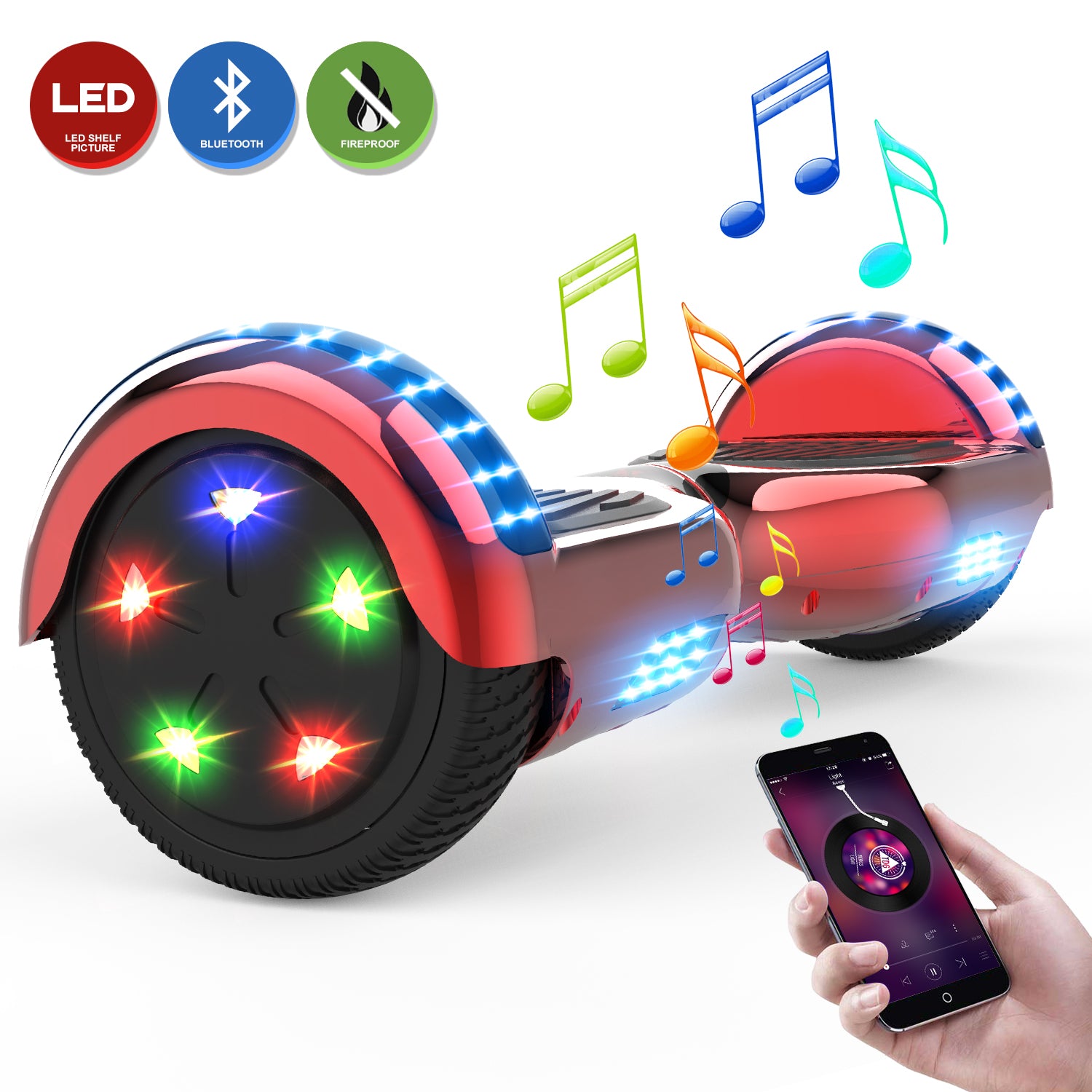 6.5-Inch Bluetooth Self-Balancing Electric Scooter