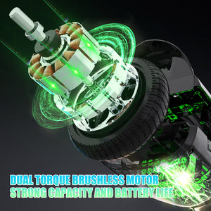 6.5inch Solid Tire Color-Changing Bluetooth Glow Hoverboard (EU, UK)