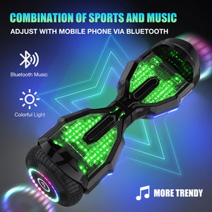 6.5inch Solid Tire Color-Changing Bluetooth Glow Hoverboard (EU, UK)